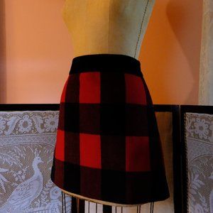 Red Plaid Mini Skirt